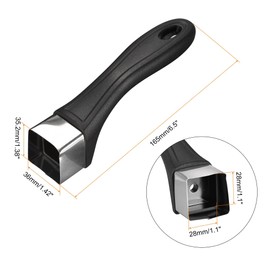 sourcing map Pan Replacement Handle 165mm/6.5inch with Screw Nonstick Saucepan Cookware Stainless Steel Handle