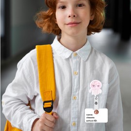 Andibro Retractable ID Badge Holder, Sea Creatures, Jellyfish of the Ocean Series, Cute Lanyard, Card Holder, ID Badge Holder, Nurse Teacher for ID Badge Holder, Card Holder, Key Cards