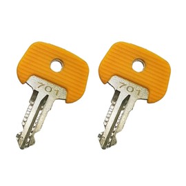 BODYA Ignition Switch Key 2pcs Replacement 701 Yellow for Jungheinrich Forklift Ant Forklift Komatsu 28520480