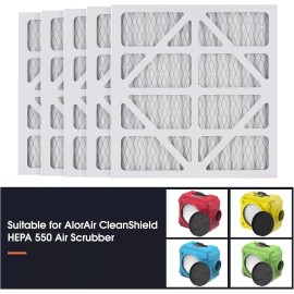 AlorAir MERV-10 Air Filter For CleanShield HEPA 550 Air Scrubber (Pack of 5)