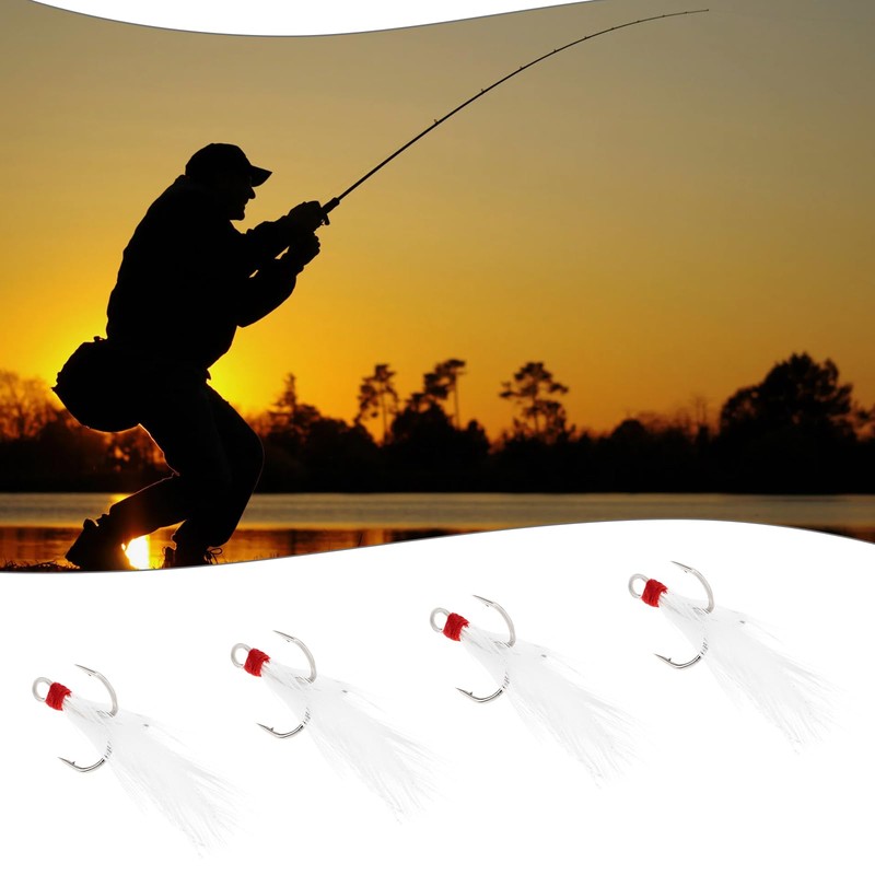 SG Store 30PCs High-Carbon Steel Treble Fishing Hook Three-claw Anchor
