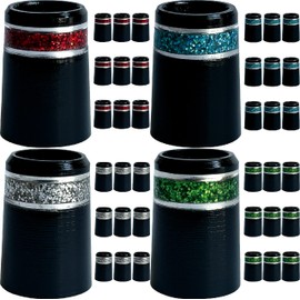 noyips Golf Sockets Set of 10 Ferrule Cell Shaft Sleeve Iron Resshaft TIP Diameter 355 370 (Glitter: Red/Blue/Silver/Green) hibikurasu GOLF (370, Silver)