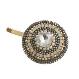 VingTAINE H7199-BK Color Bijou Circle Hair Cuff, Hair Hook, Just Insert, Bulk Hair Accessories, Black