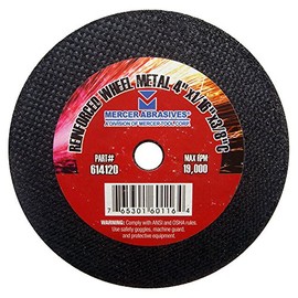 Mercer Industries 614120-4" x 1/16" x 3/8" Cut-Off Wheels for Metal (50 pack)