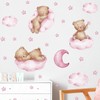 Cute Pink Sleeping Baby Beer Wall Stickers, sacinora Moon and