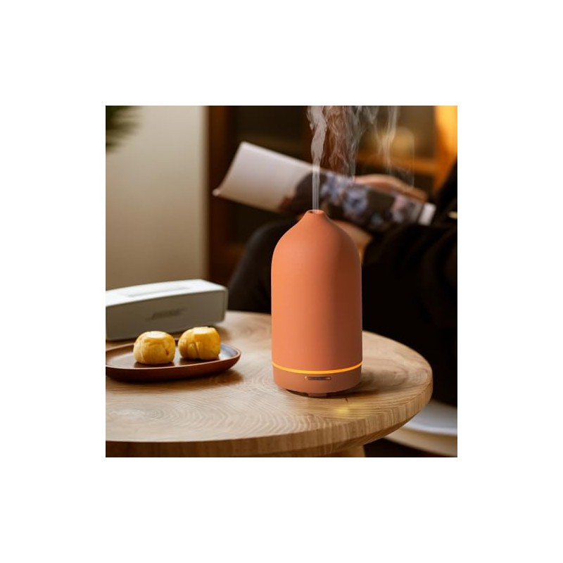 Wanlola Essential Oil Diffuser,120ml Aromatherapy Ceramic Diffusers with Auto Shut