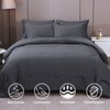 HYMOKEGE King Size Comforter Set Seersucker 7 Pieces, All Season