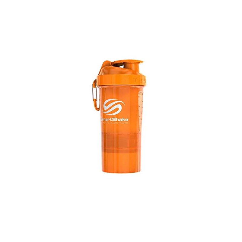 SmartShake O2GO NEON Orange Protein Shaker 20.2 fl oz (600