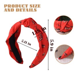 Rugby Football Headbands for Women Girls Red Head Bands for Women's Hair Football Cheerleader Birthday Christmas Gifts for Rugby Lovers Fashion Hair Accessories for Women Girls