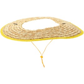 Tofficu Wheat Straw Hard Hat Sun Shade Construction Site Helmet Sunshield Cover