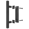 SMARTSTANDARD 2 Pack Barn Door Handles Set, 12" Large Rustic