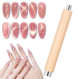 Double-Headed Beveled Cat's Eye Magnet Tool Small Wand, Multifunctional Cat Eye Tools for Nails Size Science, Long Service Life Suitable for Nail Technicians & Novices