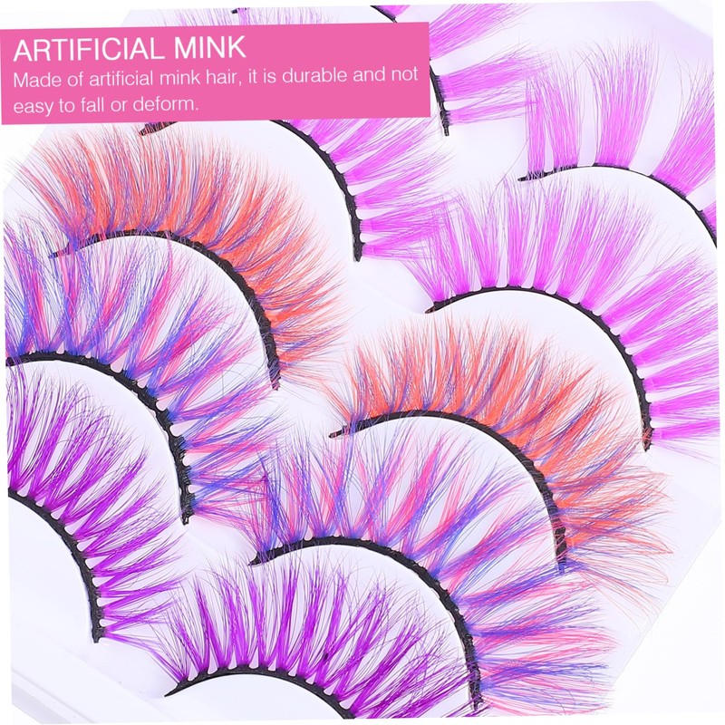 Ipetboom 10pcs 3d Color Lashes Cluster Lashes False Eyelashes Thick