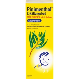 Pinimenthol Erkältungsbad Kinder | 190 ml | Badezusatz für Kinder mit Eucalyptusöl - lindert Husten & Erkältungsbeschwerden | befreit die Atemwege bei Erkältung | ab 2 Jahren 