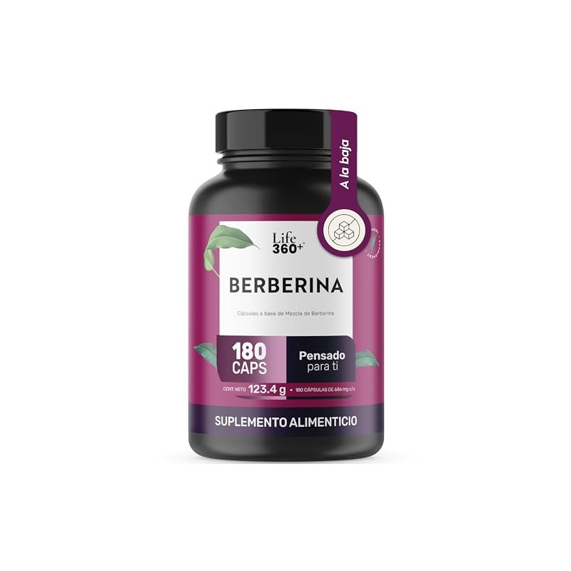 Life 360 Berberina 1000 Miligramos 180 Cápsulas Extracto Hcl Ingredientes