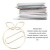 100Pcs Gold Paper Clips Cute Shape Stainless Steel Multifunction Metal