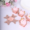 50 Pack 4" Mini Metallic Rose Gold Butterfly Cupcake Wrappers,
