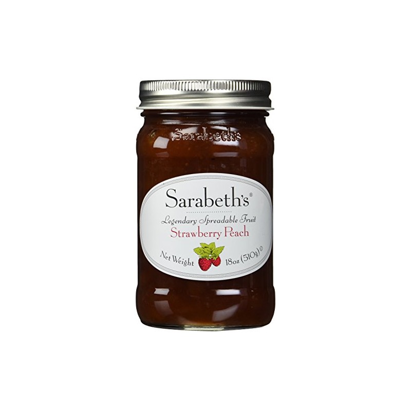 SARABETHS FRUIT SPRD STRWBRY PEACH 18OZ