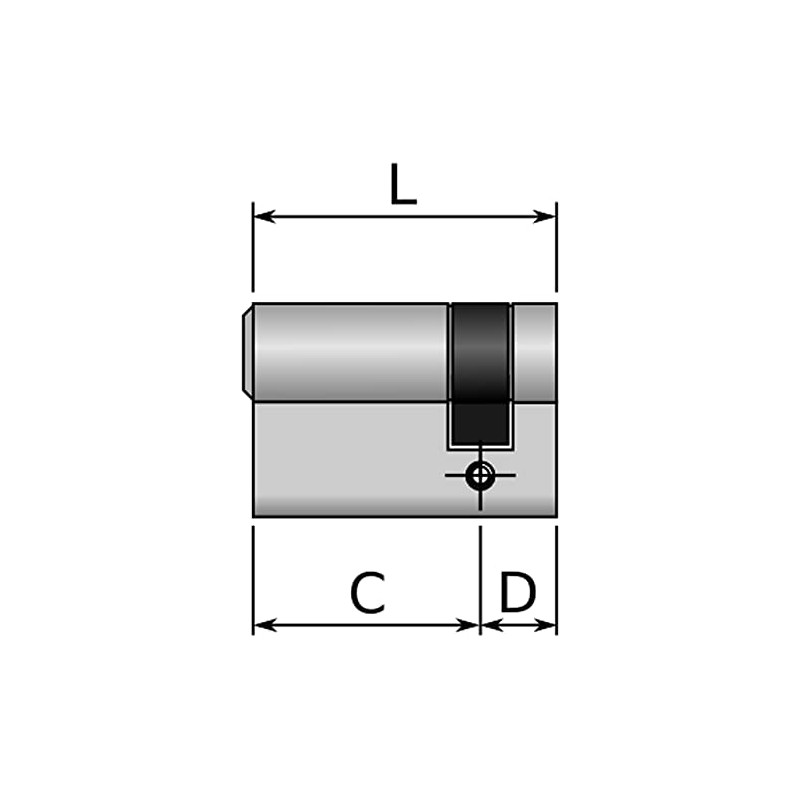 HAFIX® Lock Cylinder Half Cylinder 25/10 mm Different Locking Profile