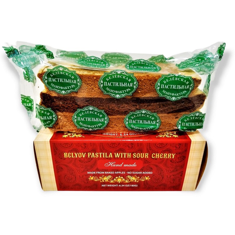 Belevini Tasty and Healthy Belyov Pastila with Sour Cherry, Handmade,