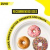 Zuvo Disposable Plates 50 Pack - 100% Compostable White Paper