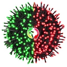JMEXSUSS 91.5ft 250 LED Color Changing Christmas String Lights, 15 Modes Red & Green Christmas Lights Outdoor Waterproof with Music Modes, Remote Control Christmas Tree Lights for Christmas Decoration