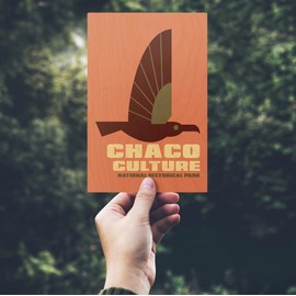 Chaco Culture National Historical Park, New Mexico, Raven, Geo, (4x6 Birch Wood Postcards, 2-Pack Stationary, Rustic Home Wall Decor)