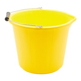 Prodec Heavy Duty Yellow 14 Litre (3 Gallon) Plastic Builders Bucket Water Bucket Plastering Bucket Cement Bucket Plastic Bucket With Handles Builders Buckets Heavy Duty Bucket Yellow Bucket
