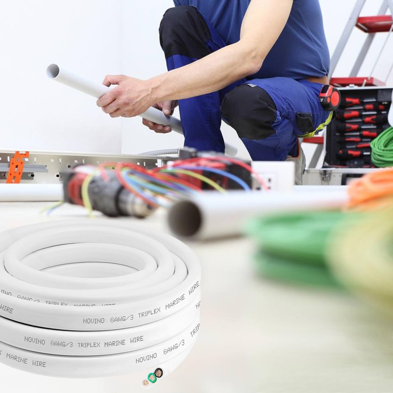 6 Gauge Marine Wire,6 AWG Marine Grade Wire,6/3 Triplex Tinned