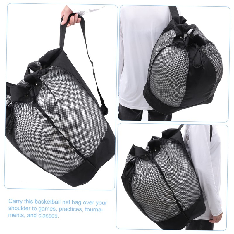 Abaodam Basketball Carrier Bag Durable Mesh Net Organizer for Indoor