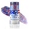 Red White and Blue Body Glitter Stick, 4th of July