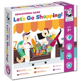 Captain Smart Educational Game for Children 3-9 Years | Let's Shop | Shops, Shopping List I Board Game for Boys and Girls | 1-4 Players | Educational Toy Community Games Gift