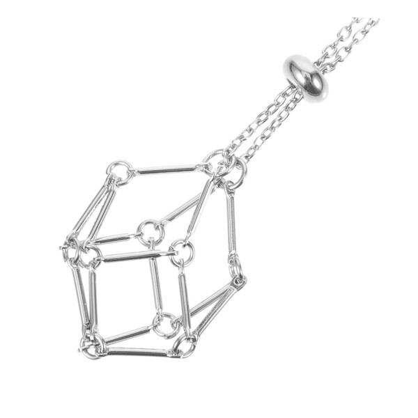 SOIMISS Crystal Holder Crystal Necklaces Metal Brackets Crystal Holder Cage Crystal Pendant Cord Crystal Necklaces Cage Adjust Crystal Rough Accessories Crystal Stand Metal Braid Stand
