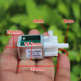 WSDMAVIS 1 Pcs Mini Micro Electric Solenoid Valve DC 12V Normally Closed Magnetic Water Air Control Valve Tools 0-450mmHG