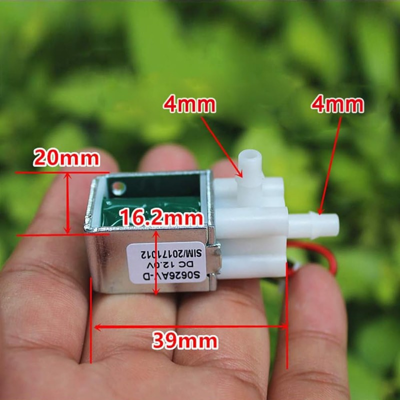 WSDMAVIS 1 Pcs Mini Micro Electric Solenoid Valve DC 12V