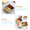 Ciieeo 2 Grids Food Plate Stainless Steel Divided Plate Dinner