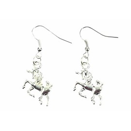 Miniblings Earrings Unicorn Unicorns Unicorn Silver Fantasy Unicorns Horse