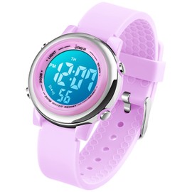 VenSten Children's Digital Sport Wrist Watch, Boys Girls Outdoor Sports Watches, LED Waterproof Electric Clock with Alarm Stopwatch - Blue, lavender, Strap.