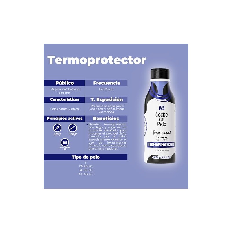 LECHE PAL PELO TRADICIONAL TERMOPROTECTOR 440ML/14.9OZ