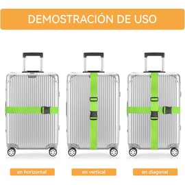 Cuatro Correas para Equipaje (Azul + Naranja + Verde + Rosa)