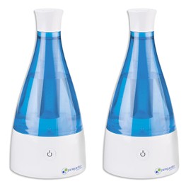 PureGuardian 0.21 Gallon Ultrasonic Cool Mist Humidifier, 10 Hour Run Time, Covers 210 Sq. Ft., Small Rooms, Quiet, Filter Free, 2 Pack, H920BL2PK
