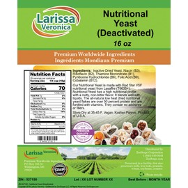 Nutritional Yeast (Deactivated) (16 oz, ZIN: 527150) - 3 Pack