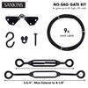 SANKINS Anti-Sag Gate Kits for Wooden Fence, Black Gate Support