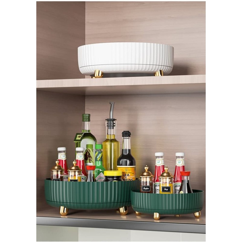 YTNCO Kitchen Organiser Lazy Susan Turntable Cupboard Storage with Nice