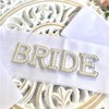 Bachelorette Party Bride Sash, White Bride Sash with Pearls and