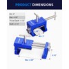 DAYDOOR Professional Cabinet Clamps 2 Pack, Heavy-Duty Cast Steel, Integrated