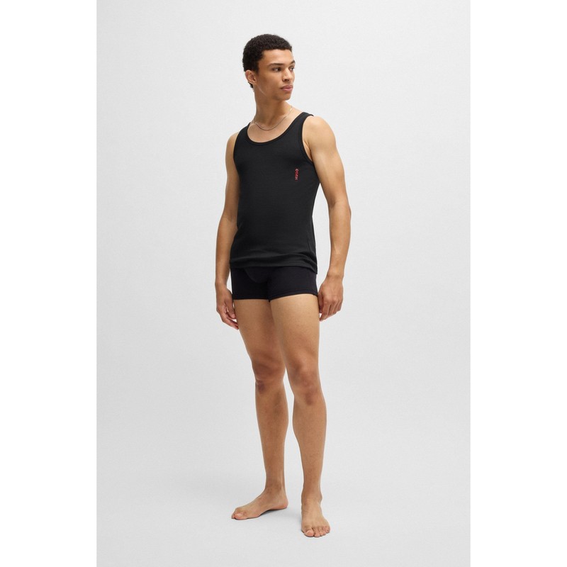 HUGO Men's Tank Top Twin Pack of Two Stretch Cotton