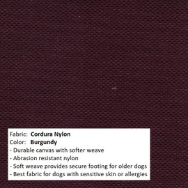 Kuranda Chewproof Bed - Almond PVC - 30" x 20" - Cordura Nylon - Burgundy