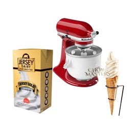 PONLEE Sync'T Ice Cream Mix - Soft Serve - Jersey Gold Ice Cream Mix- Superior Creamy Taste - Use At Home or Commercially - 1L