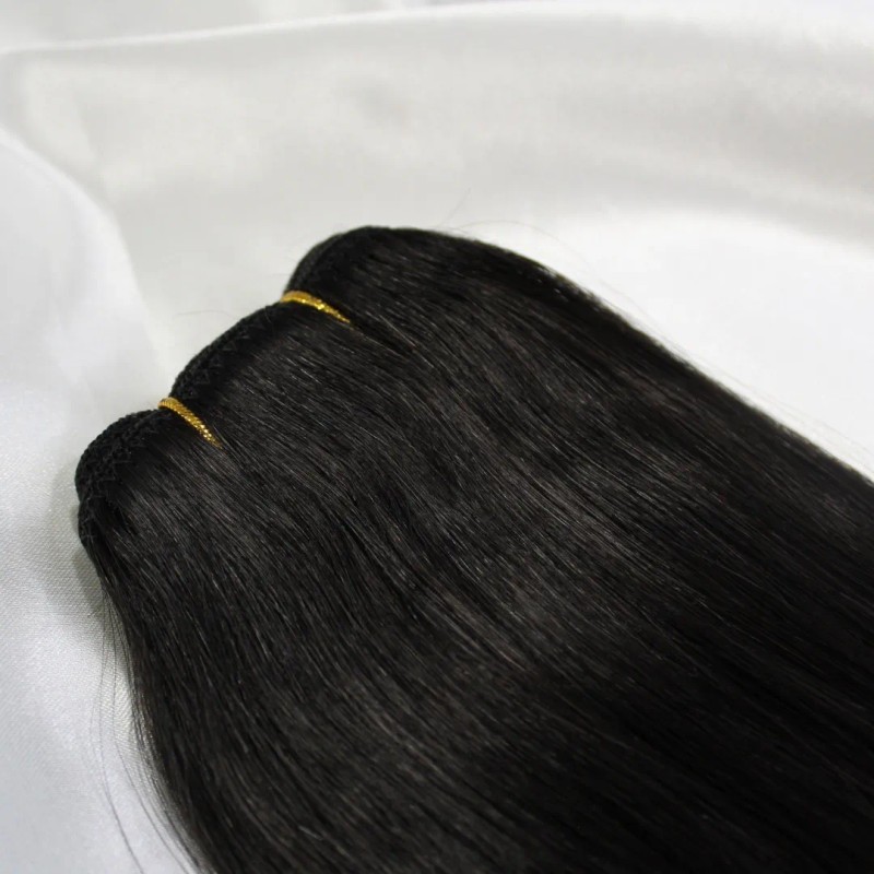 Cortina Pelo Extensiones Cabello 100% Natural Humano Remy 22